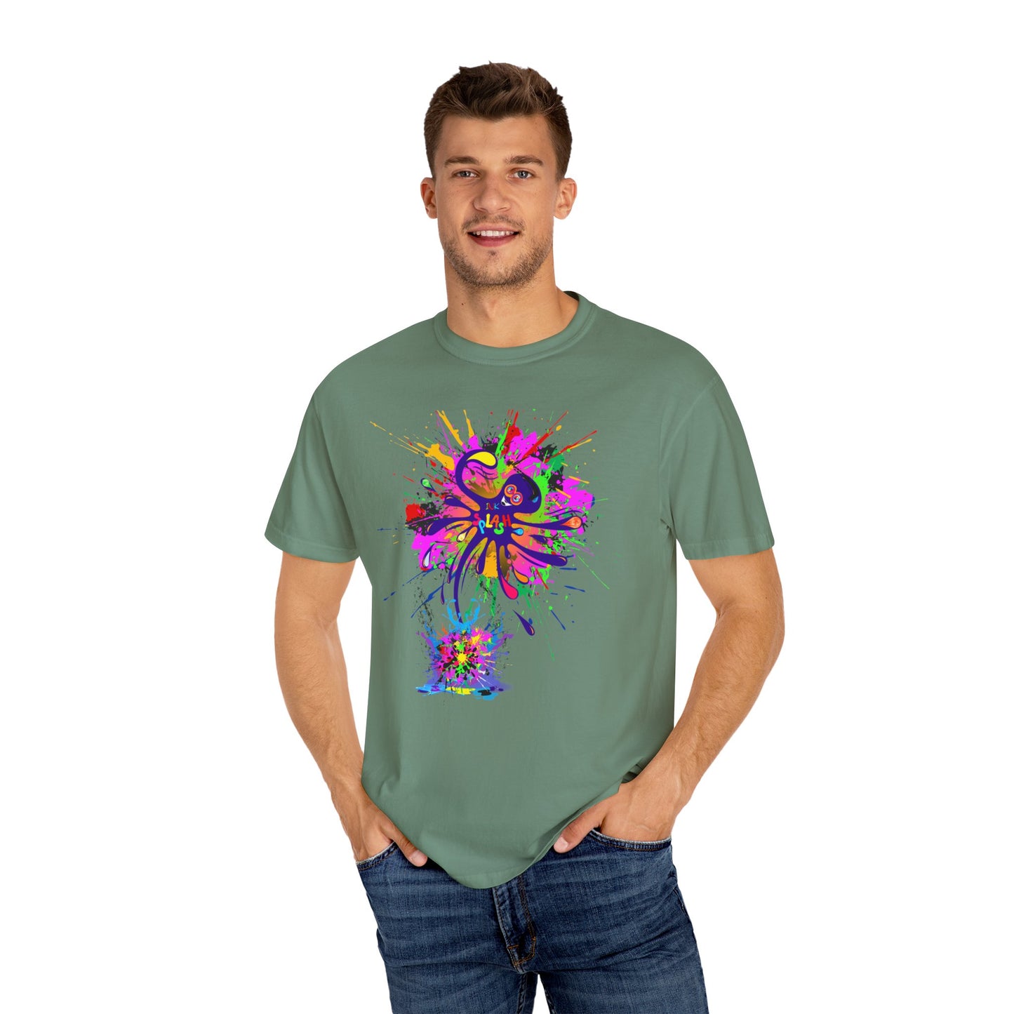 Octopus Ink-Splash Comfort Colors T-Shirt