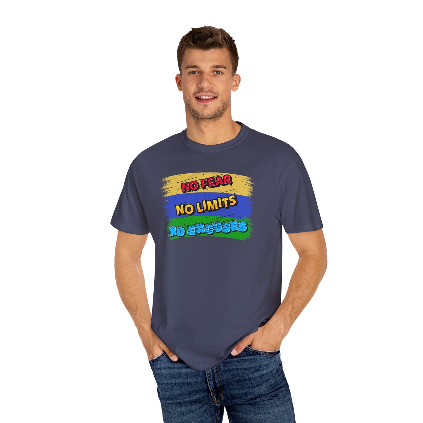 "No Fear No Limits No Excuses" Positive Affirmations Comfort Colors T-shirt