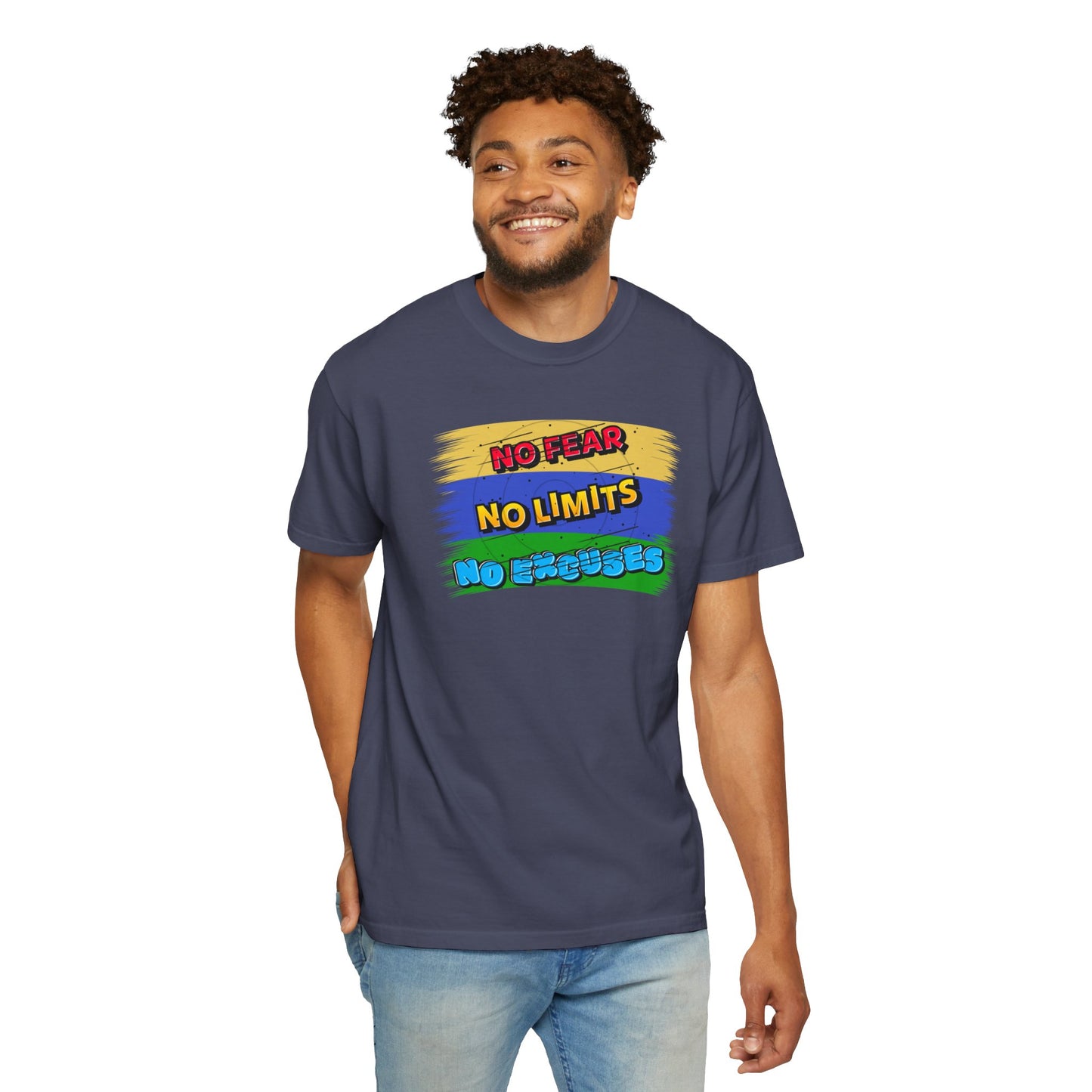 "No Fear No Limits No Excuses" Positive Affirmations Comfort Colors T-shirt