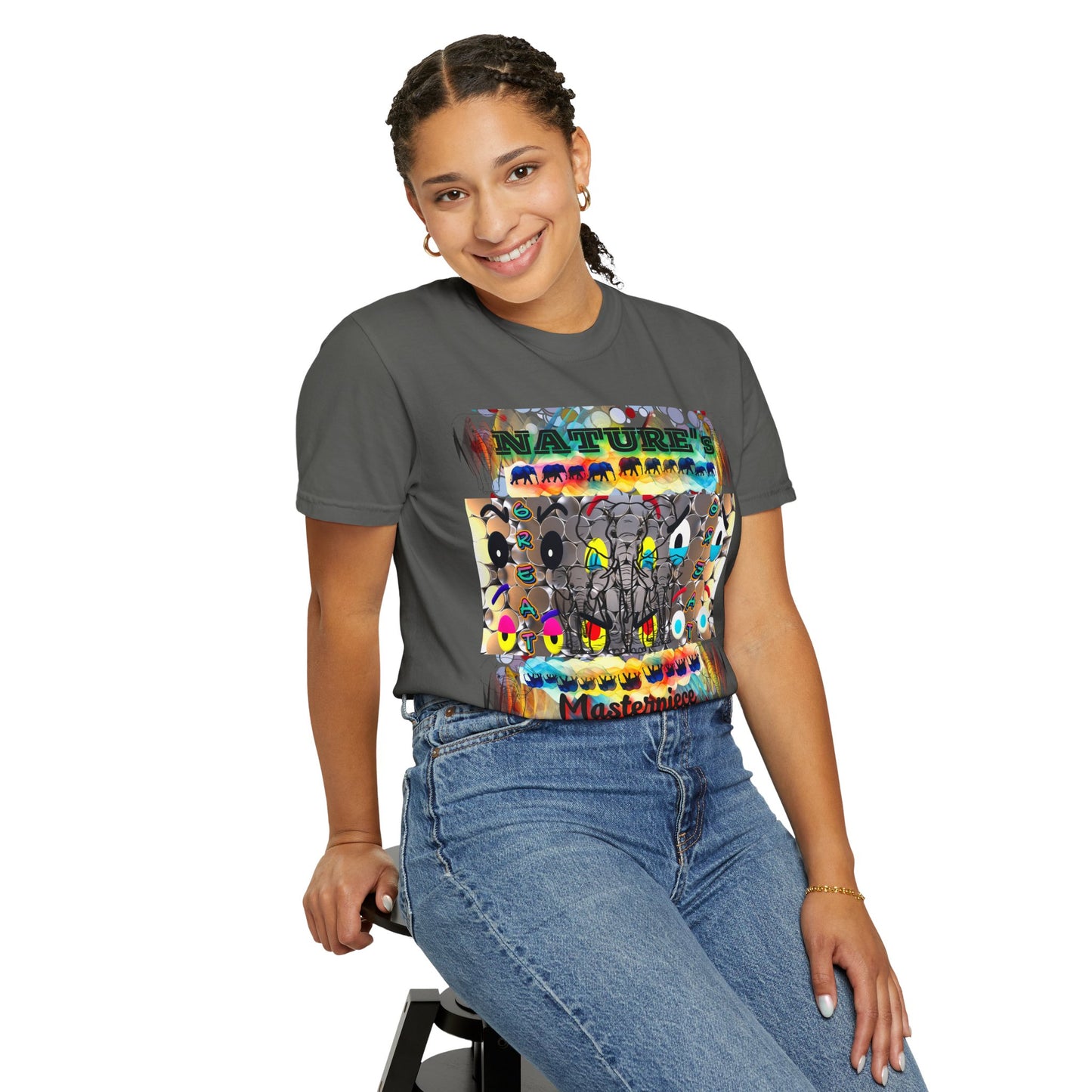 Nature's Masterpiece Elephants Vibrant Comfort Colors T-shirt