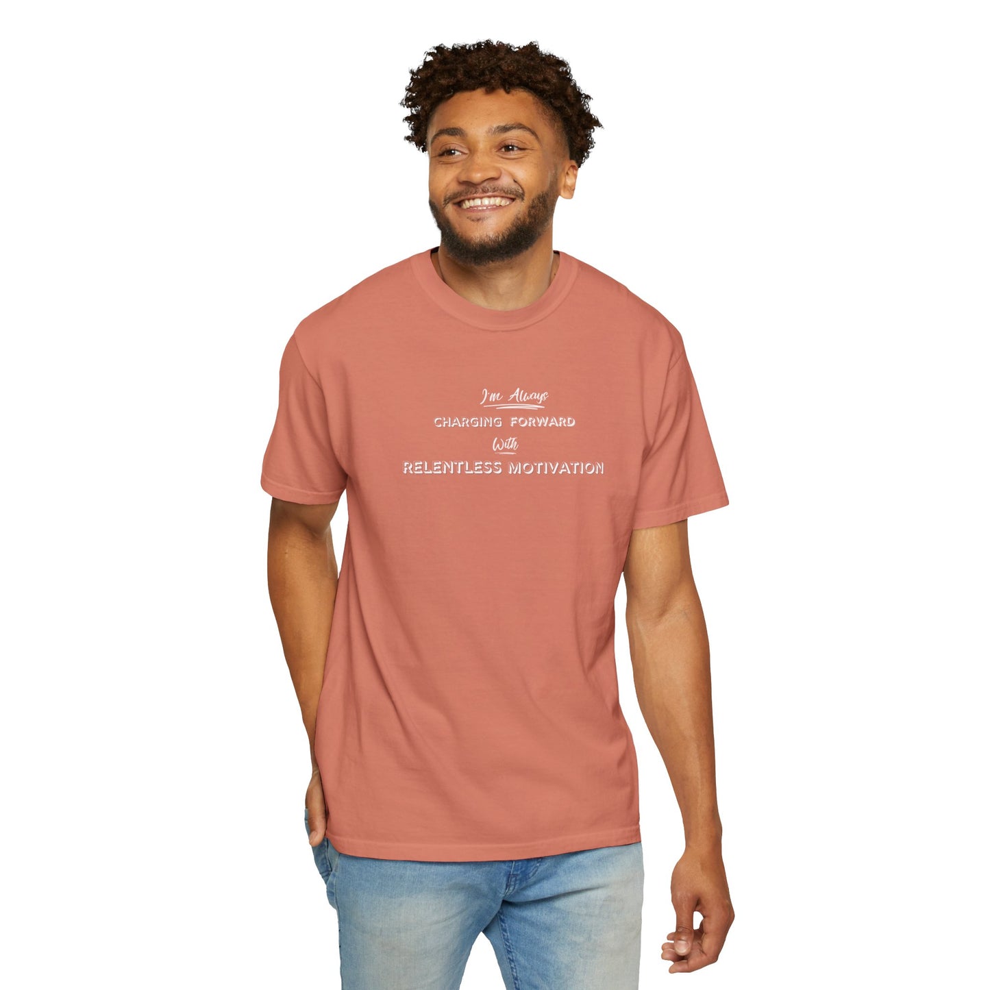 Motivational Comfort Colors T-Shirt - I'm Charging Forward