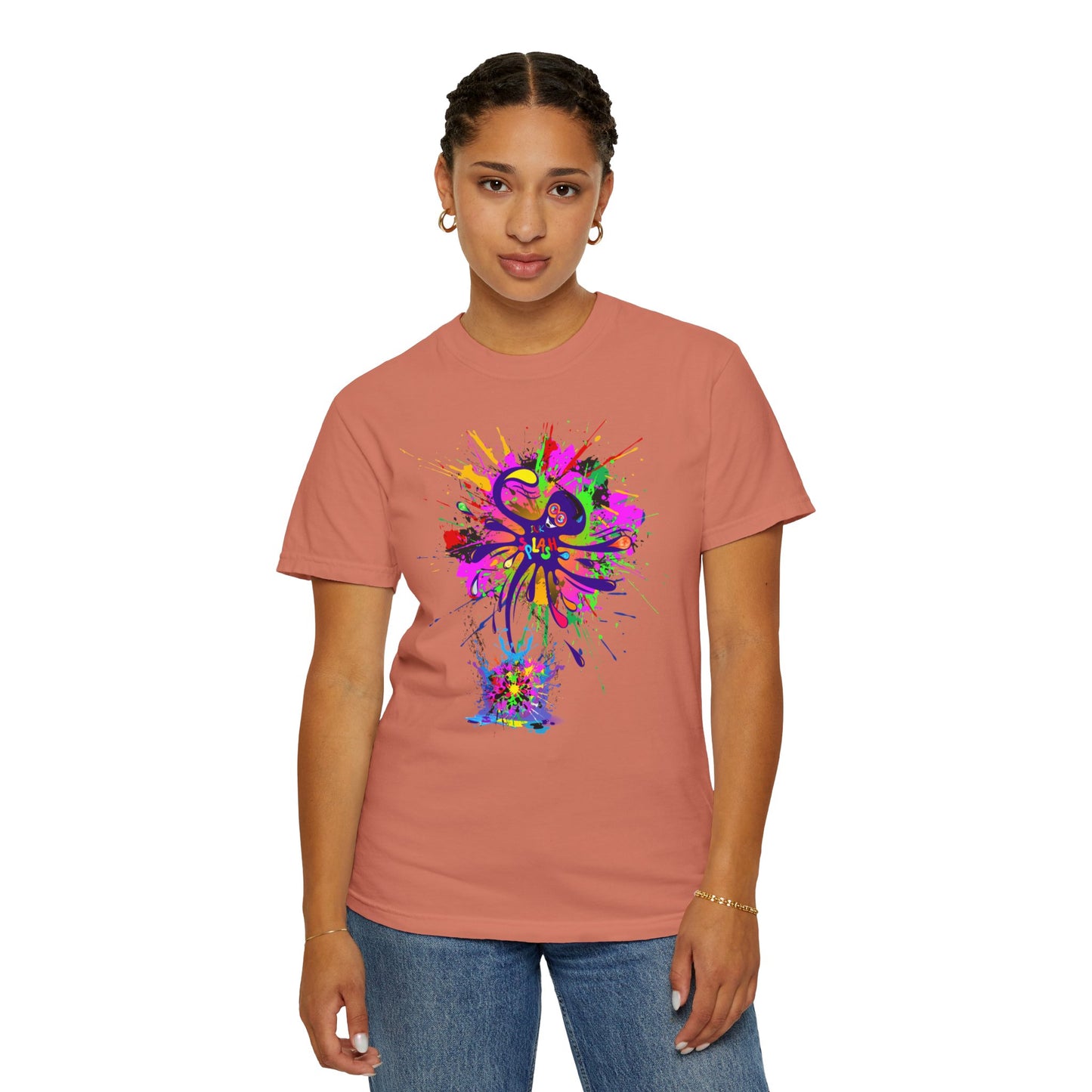Octopus Ink-Splash Comfort Colors T-Shirt