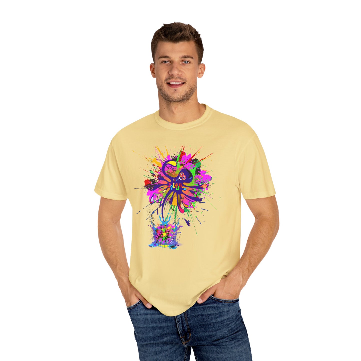 Octopus Ink-Splash Comfort Colors T-Shirt
