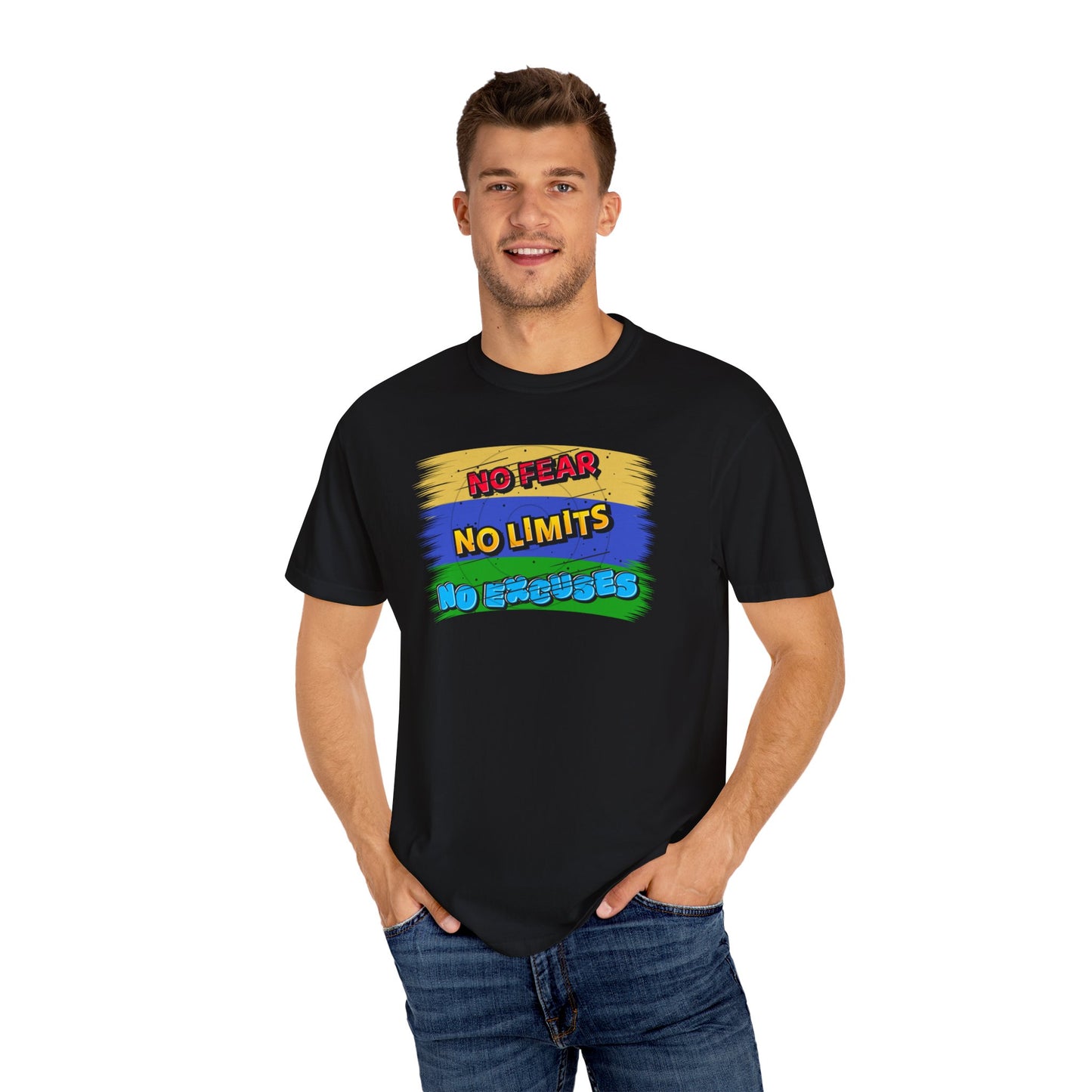"No Fear No Limits No Excuses" Positive Affirmations Comfort Colors T-shirt