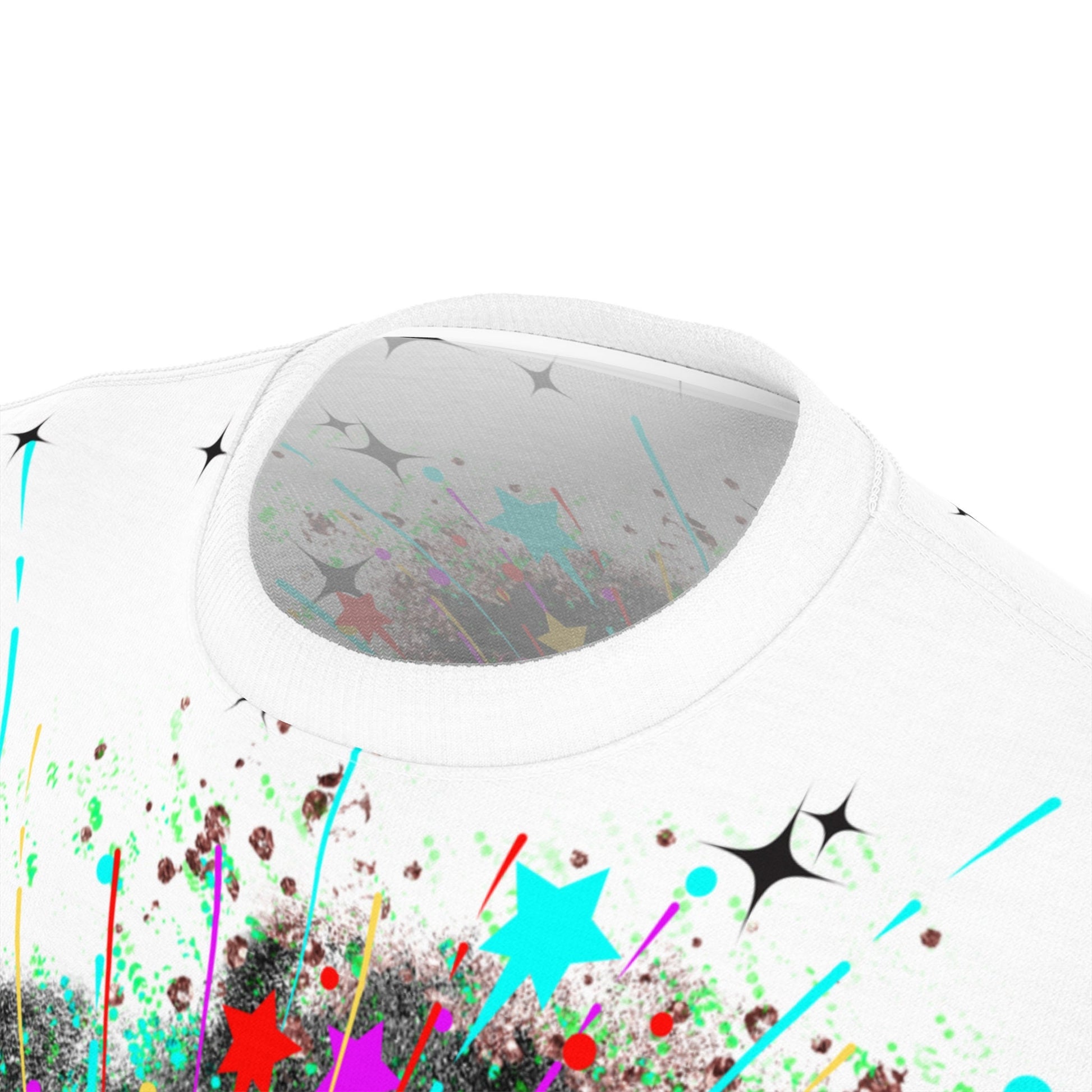 Vibrant Space-Time Penetrating Dimensional Ghosts Unisex Cut & Sew T-Shirt