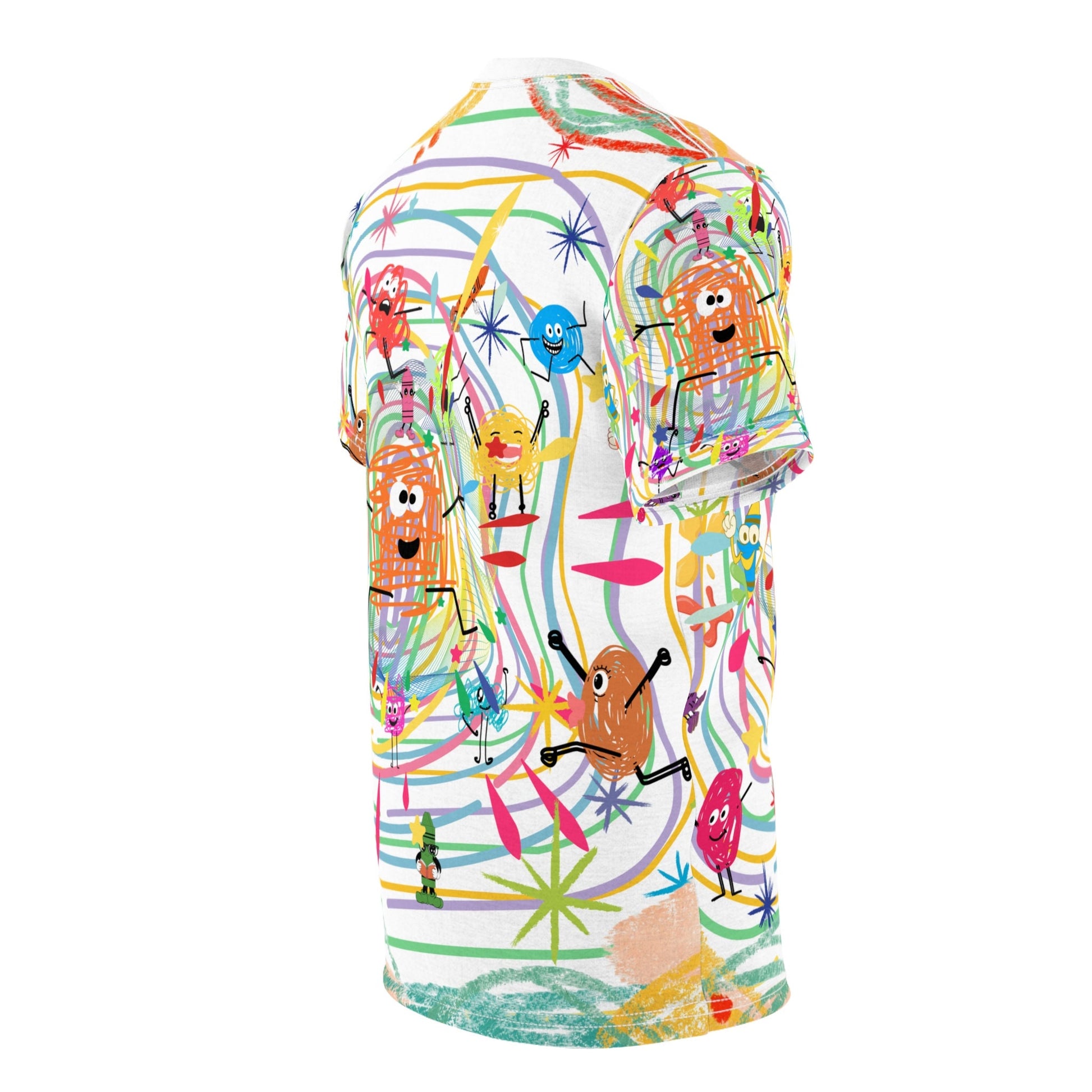 Kaleidoscope Of Vibrant Crayola Playtime Magic Unisex Cut & Sew T-Shirt