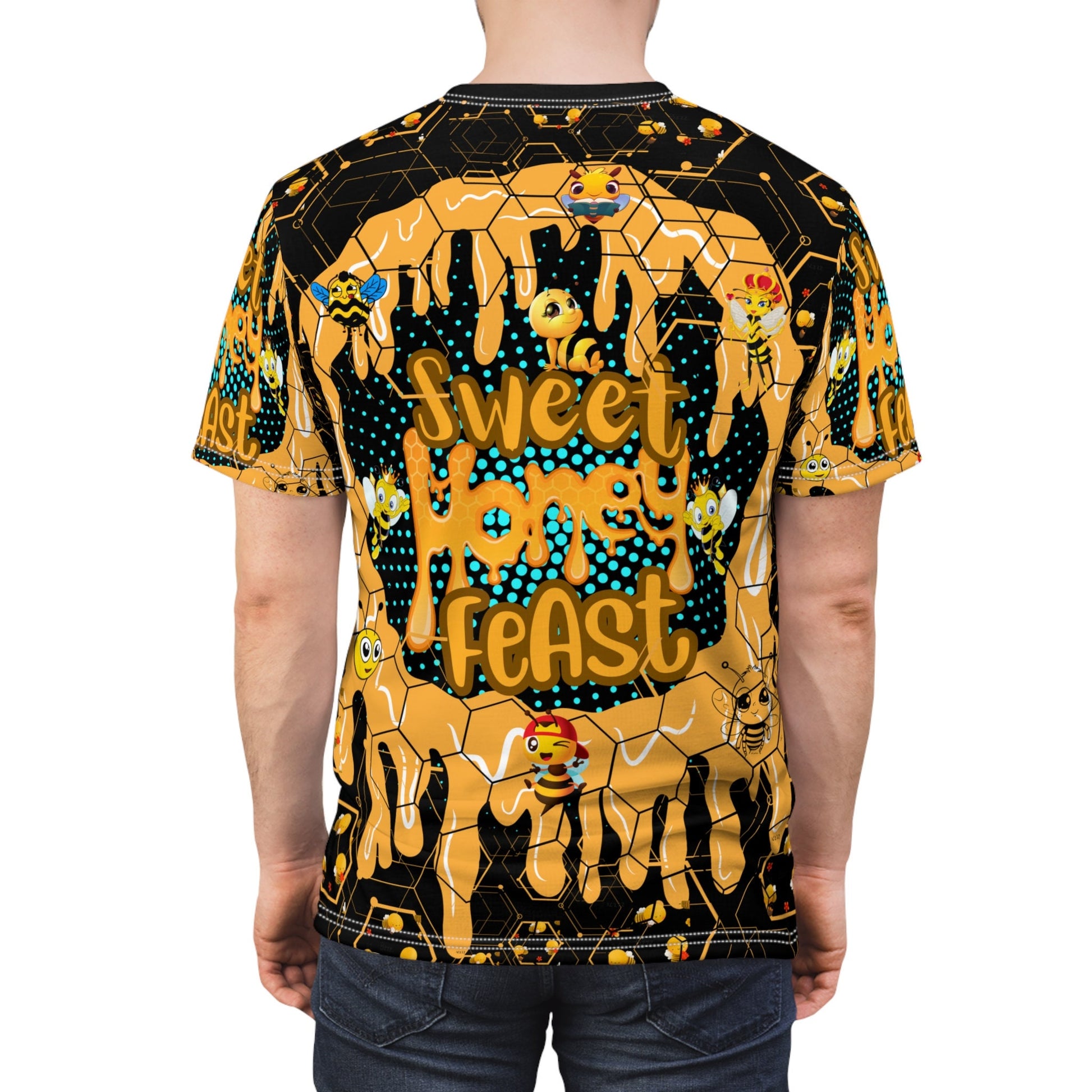 Sweet Golden Honey Feast Unisex Cut & Sew T-Shirt