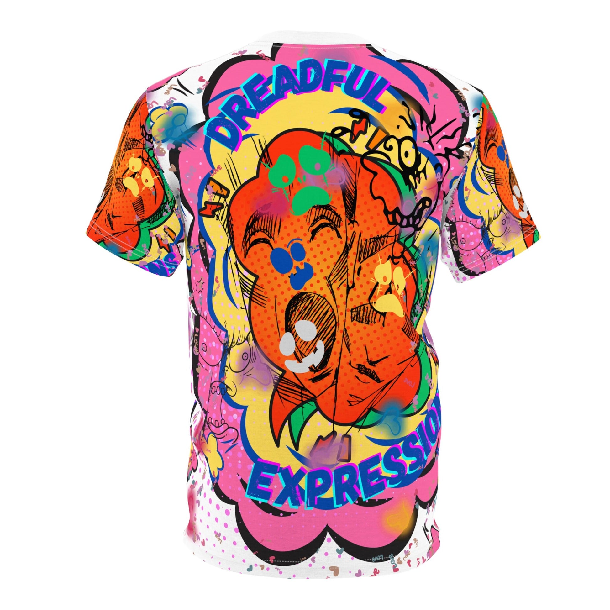 Dreadful! Yet Vibrant Facial Expressions Unisex Cut & Sew T-Shirt