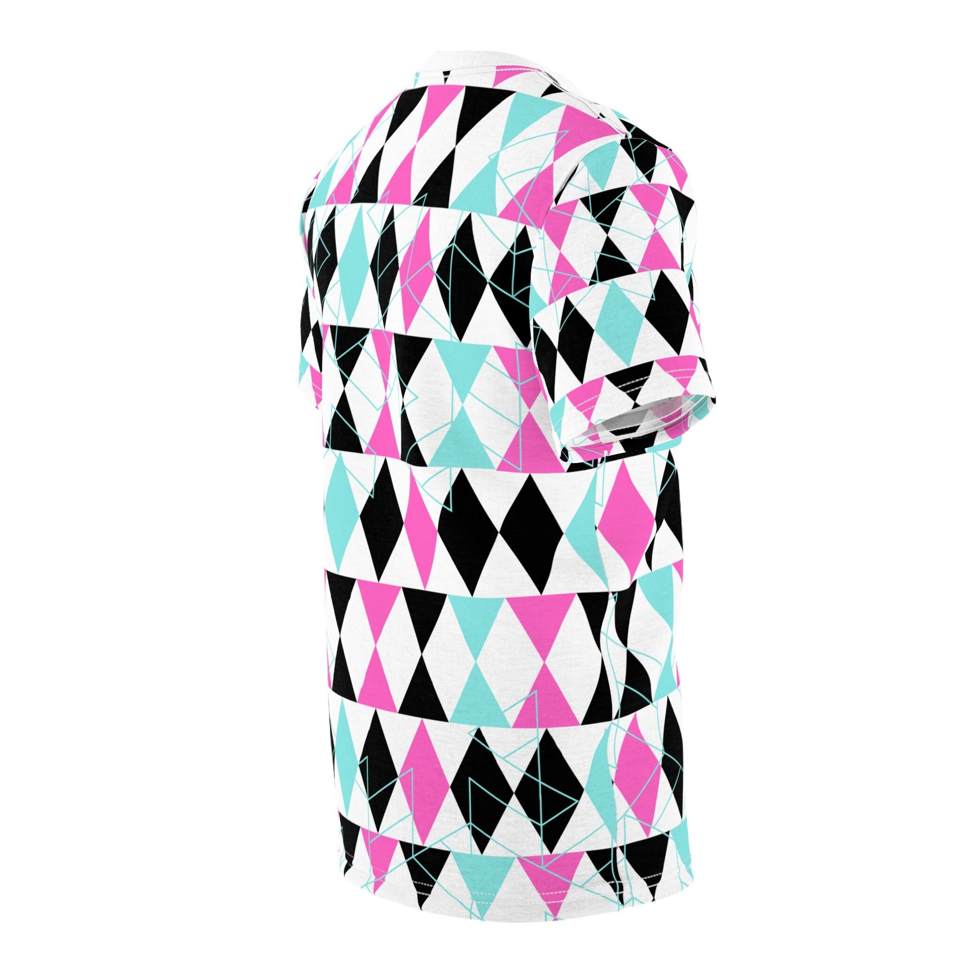 Vibrant Reflective Geometrical Pattern "All Over Print Unisex" Cut & Sew T-Shirt (AOP)