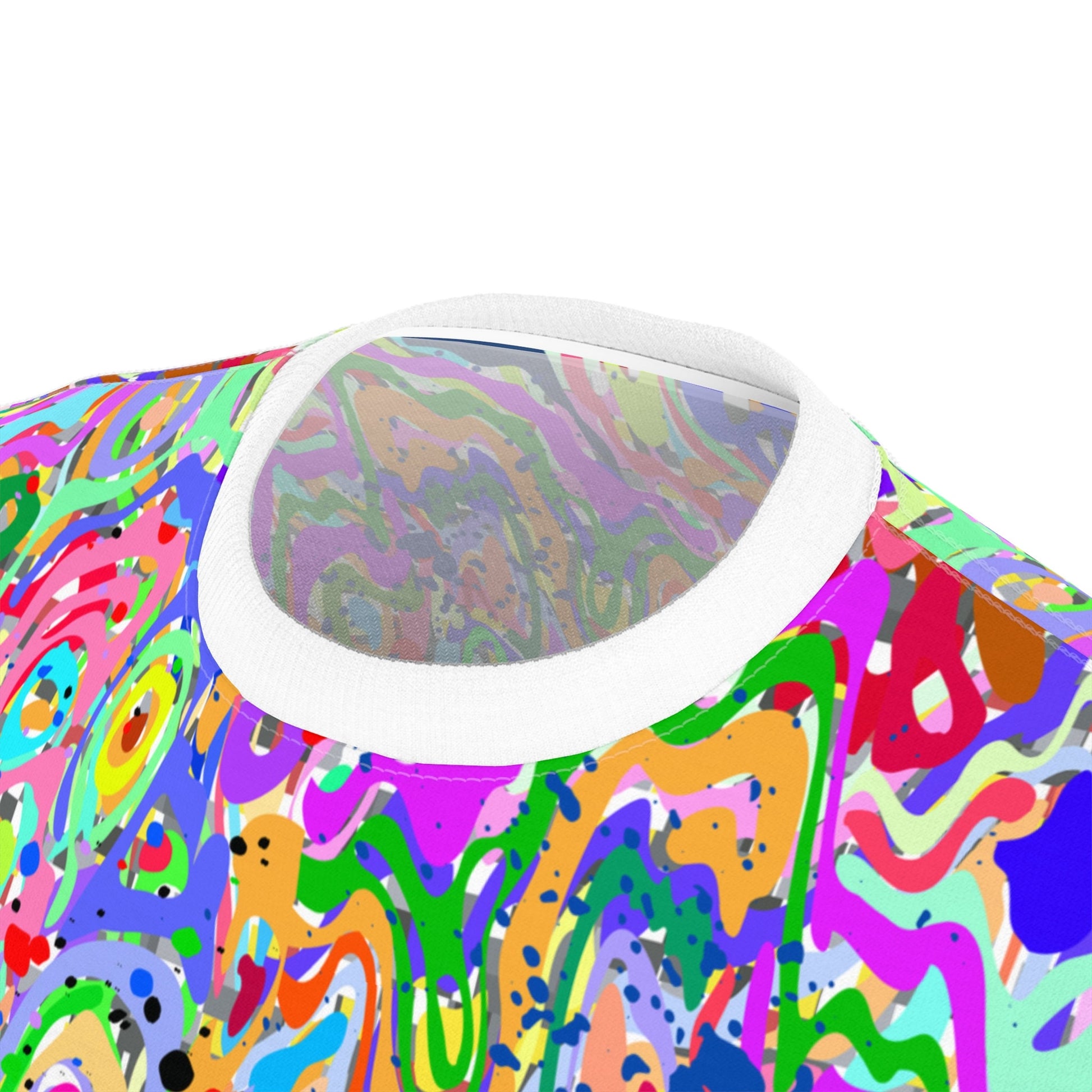 Colorful Abstract Paint Splatter "All Over Print" Unisex Cut & Sew T-Shirt