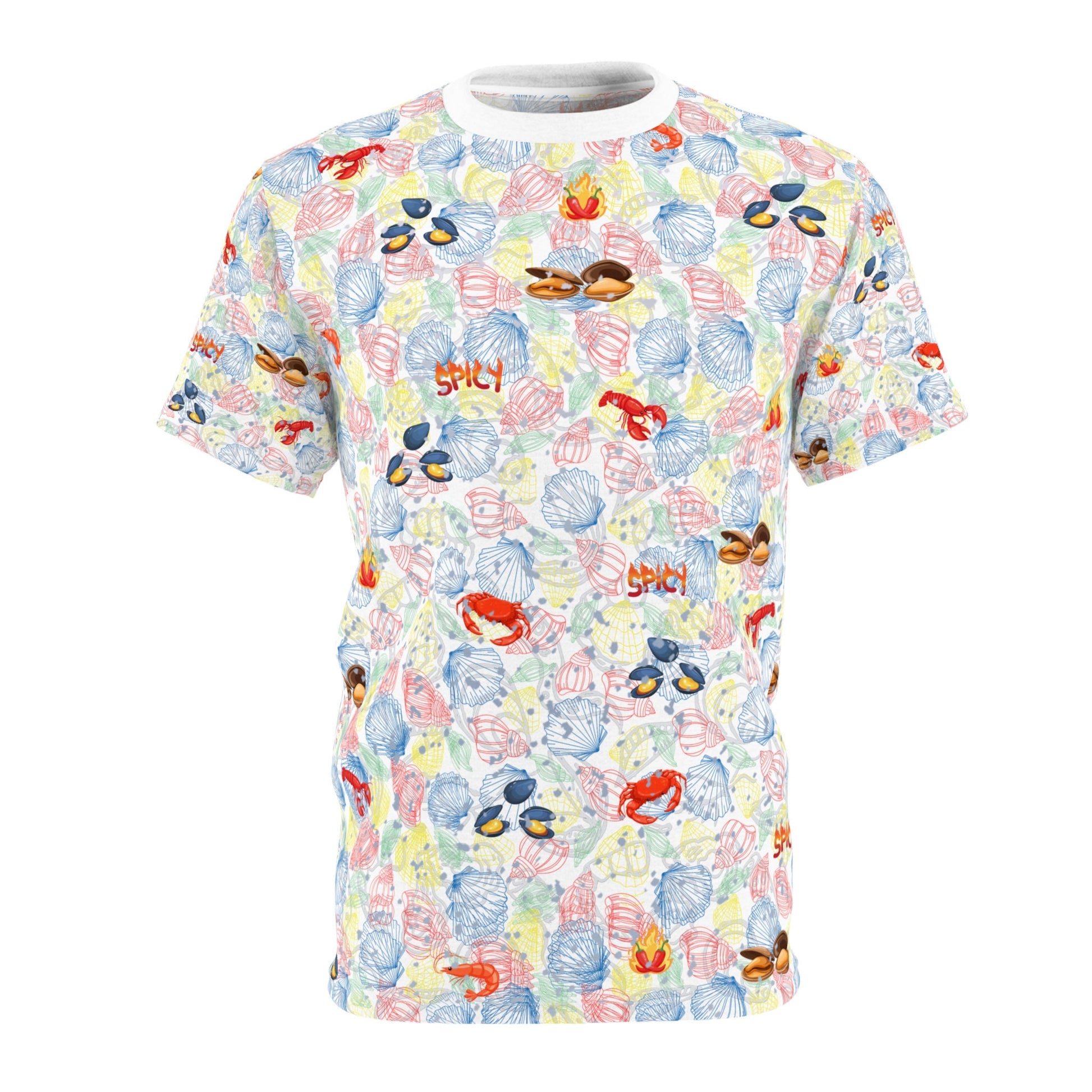 Brilliant Mouthwatering Seafood "All Over Print" Unisex Cut & Sew T-Shirt