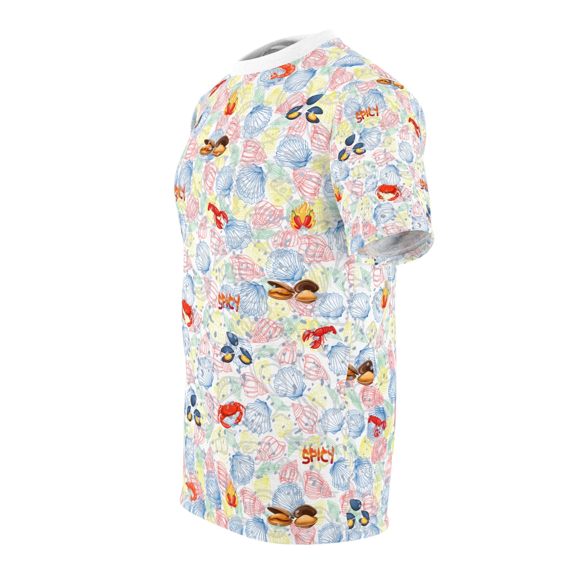 Brilliant Mouthwatering Seafood "All Over Print" Unisex Cut & Sew T-Shirt