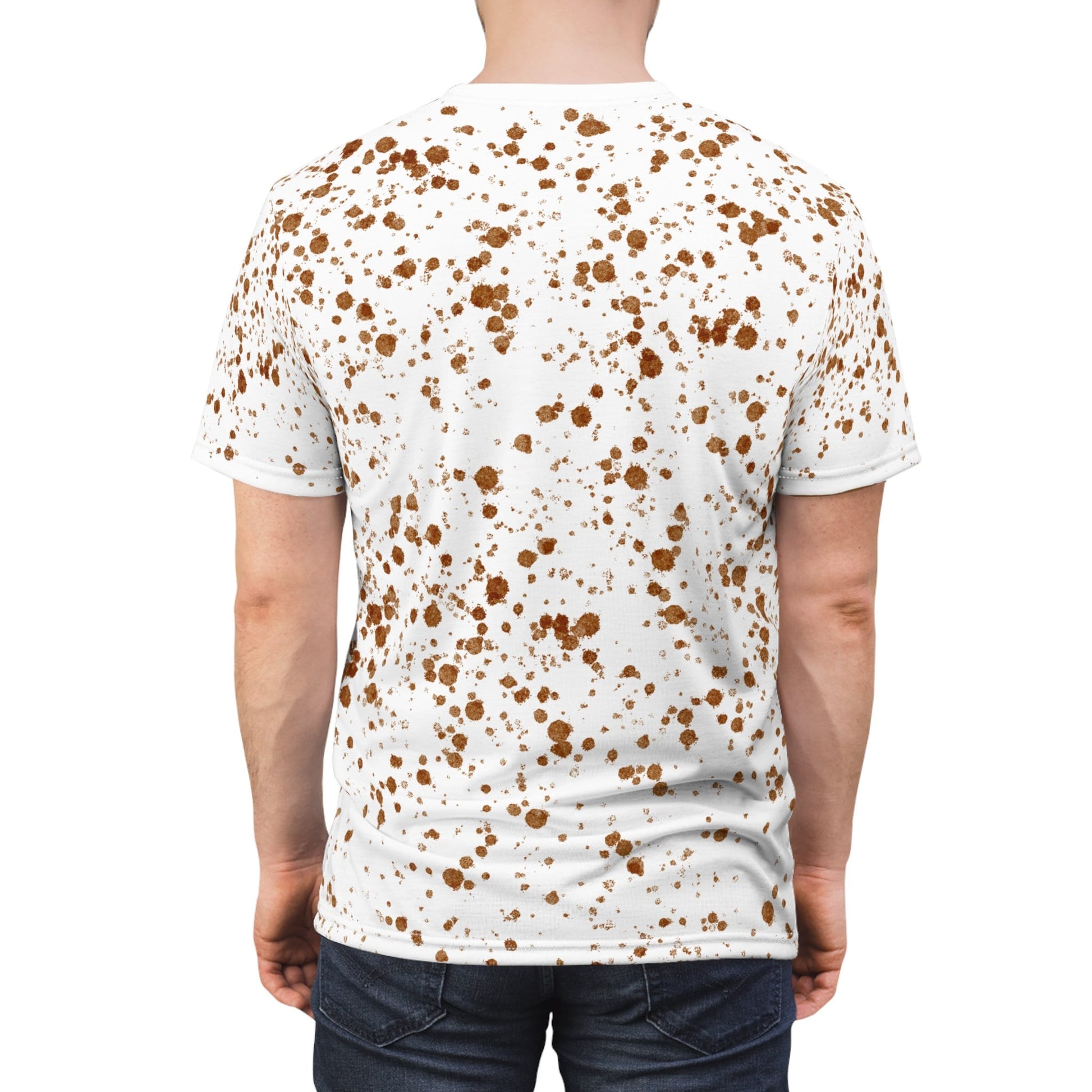 Dynamic Dirt-Biking "Mud Splatter" All Over Print Unisex Cut & Sew T-Shirt