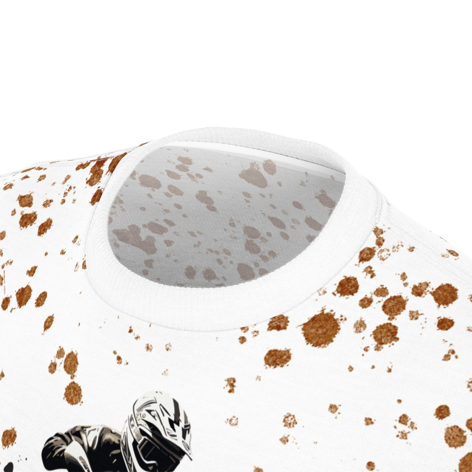 Dynamic Dirt-Biking "Mud Splatter" All Over Print Unisex Cut & Sew T-Shirt