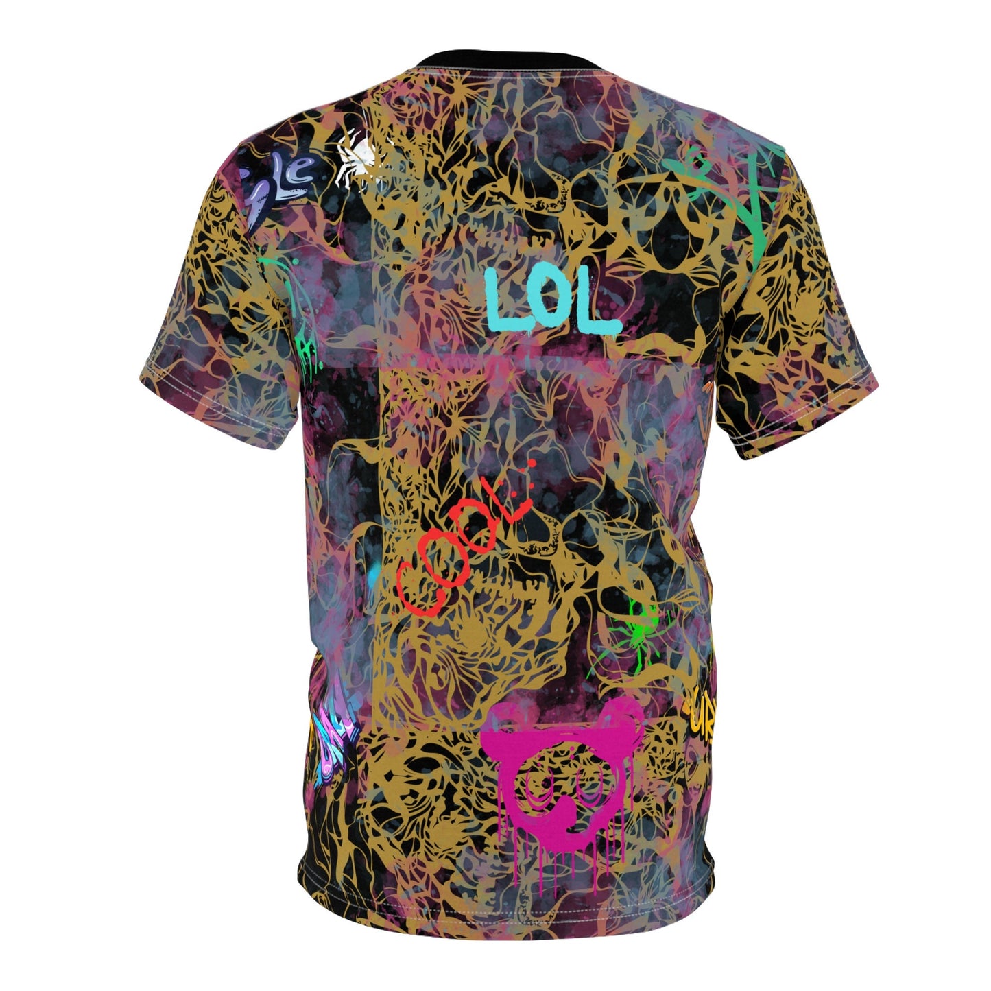 Wild-Edgy Spidey Graffiti Theme "All Over Print" Unisex Cut & Sew T-Shirt