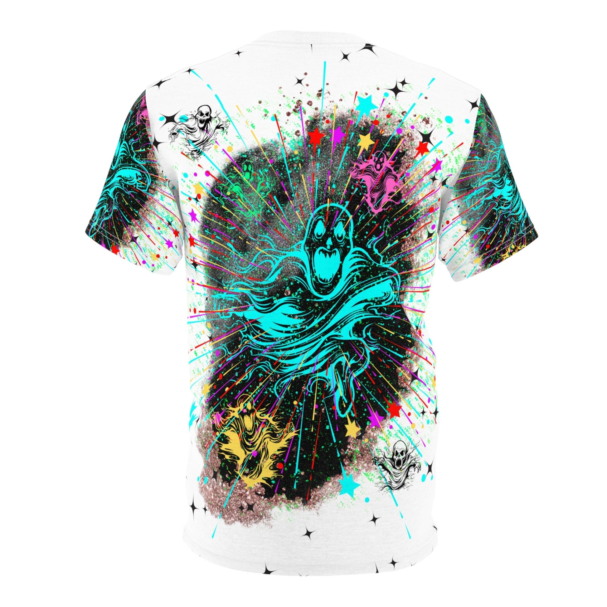 Vibrant Space-Time Penetrating Dimensional Ghosts Unisex Cut & Sew T-Shirt