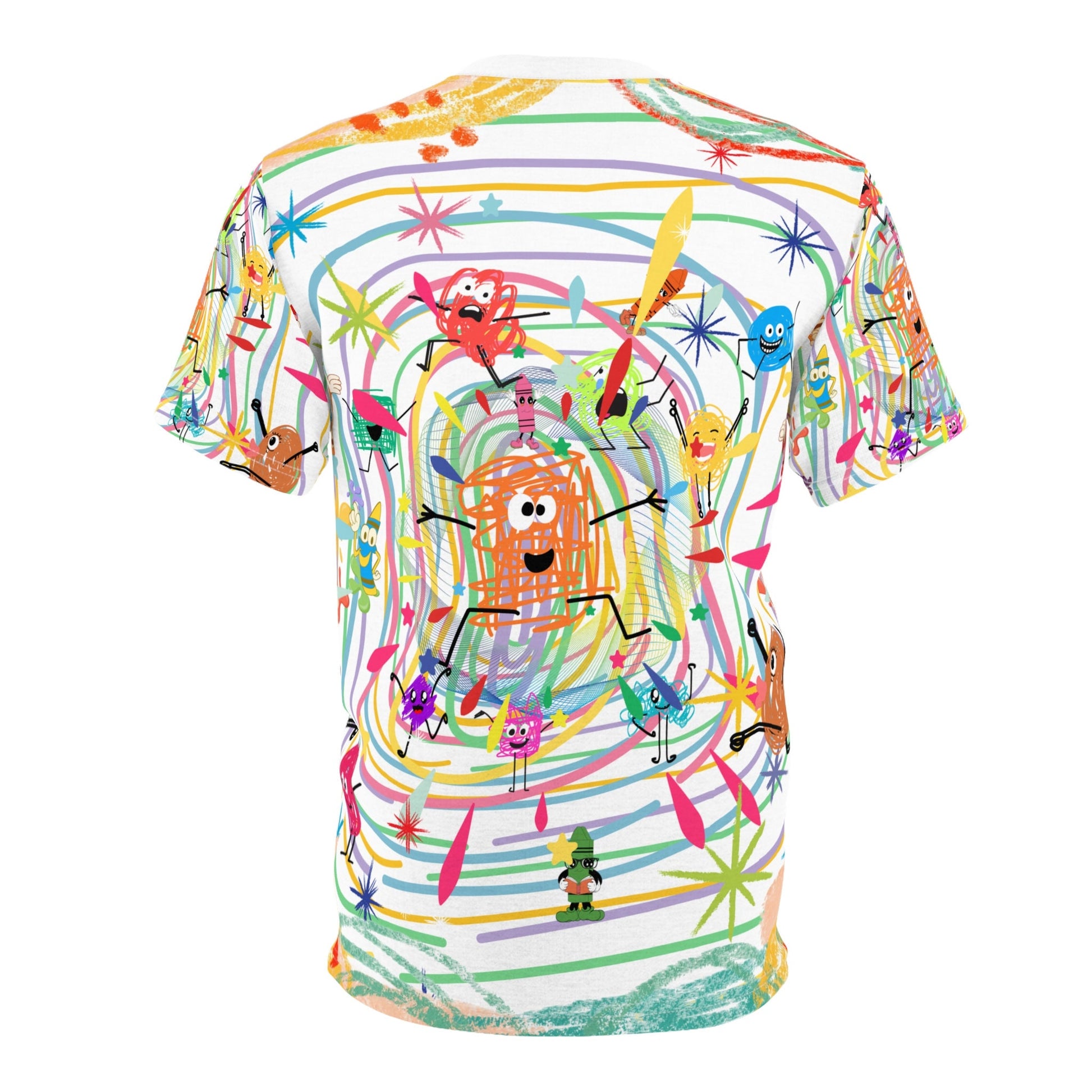 Kaleidoscope Of Vibrant Crayola Playtime Magic Unisex Cut & Sew T-Shirt