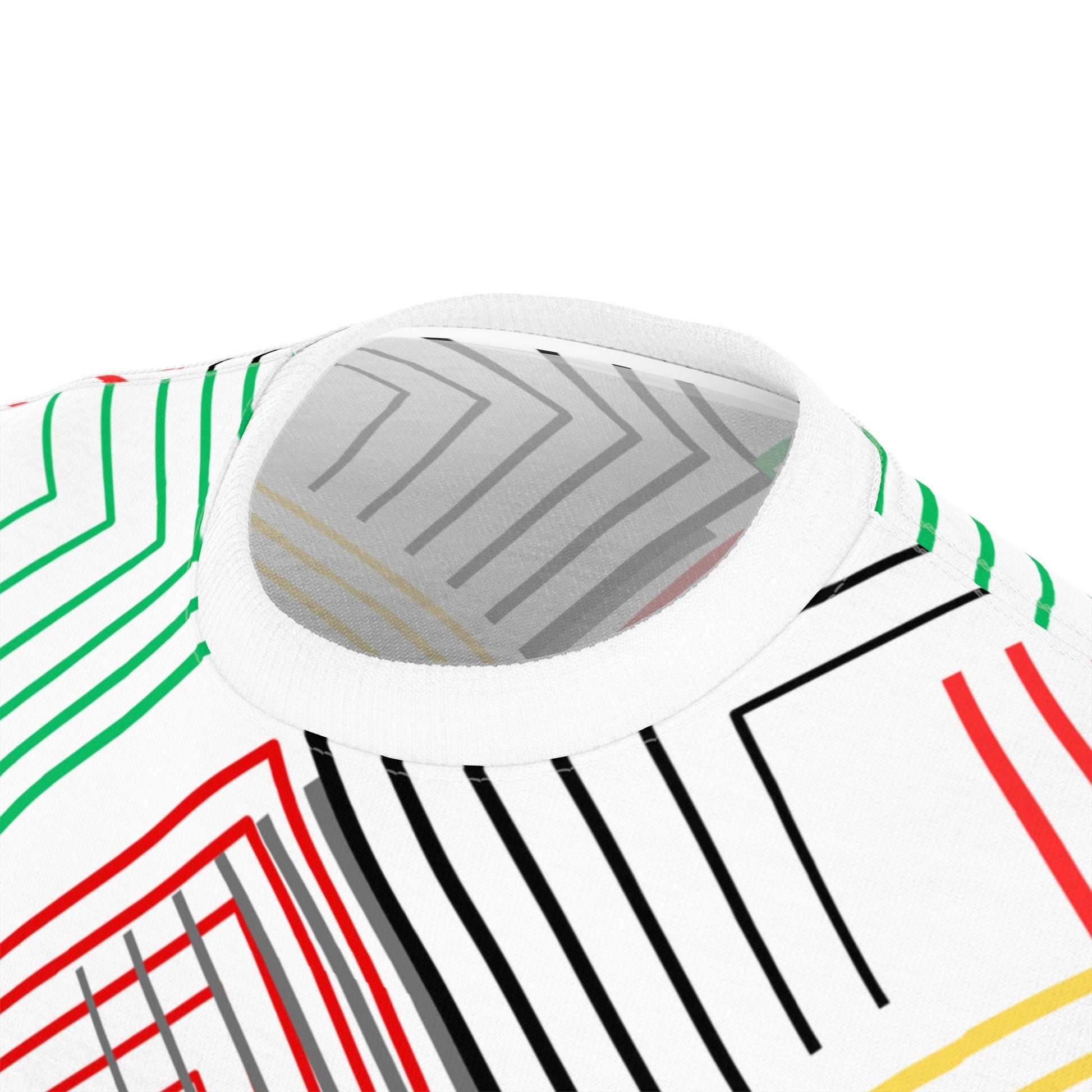 Colorful Geometrical Maze Unisex Cut & Sew T-Shirt (AOP)