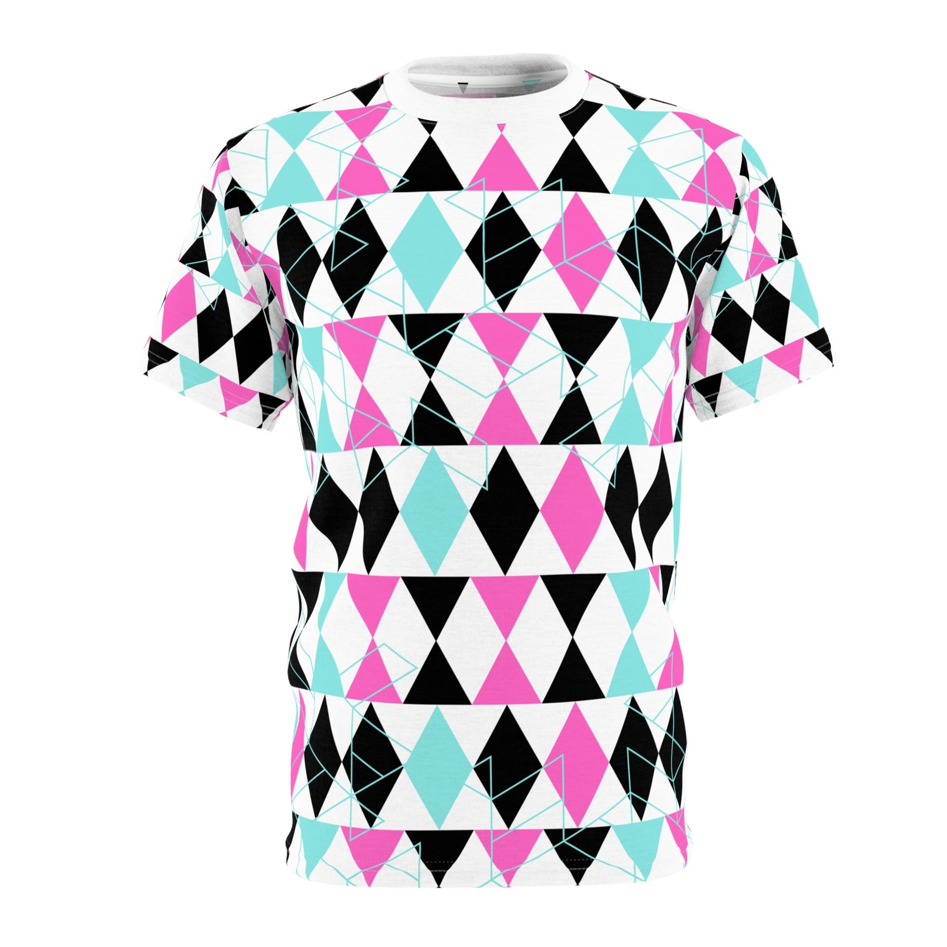 Vibrant Reflective Geometrical Pattern "All Over Print Unisex" Cut & Sew T-Shirt (AOP)