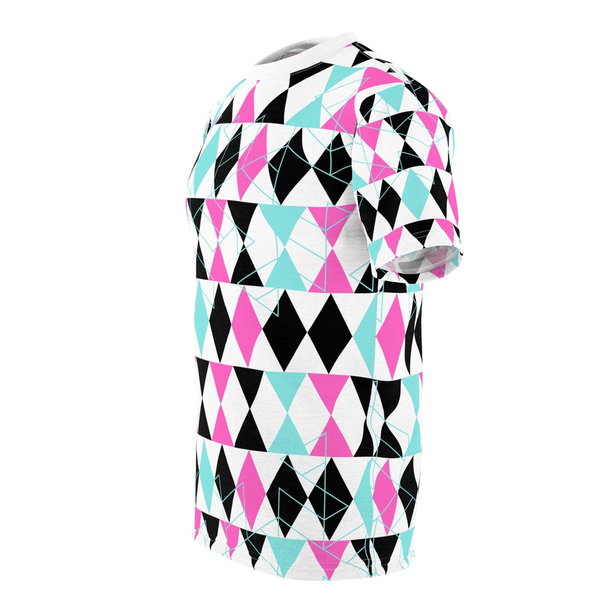 Vibrant Reflective Geometrical Pattern "All Over Print Unisex" Cut & Sew T-Shirt (AOP)