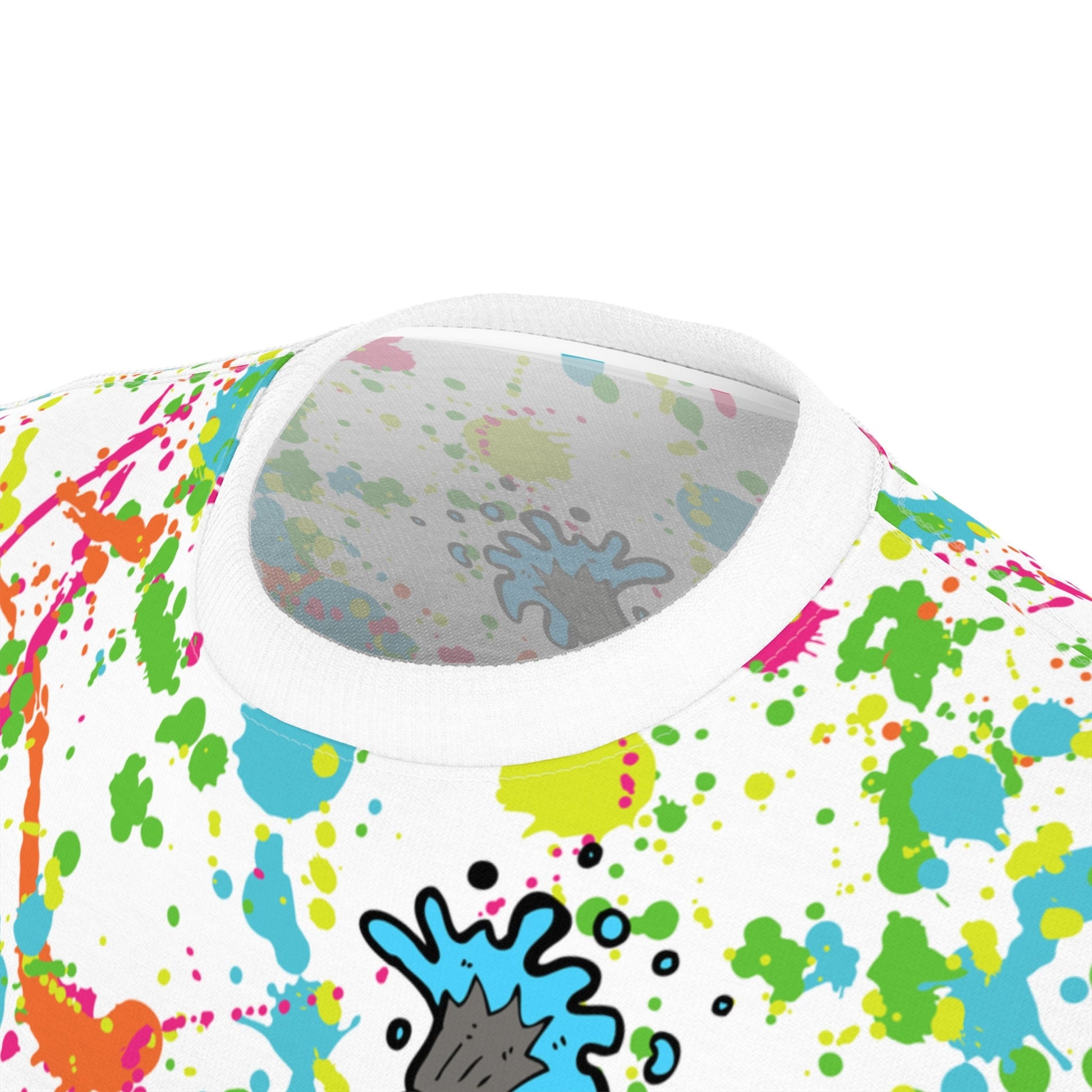 Paint Brush And Splatter "All Over Print" Unisex Cut & Sew T-Shirt (AOP)