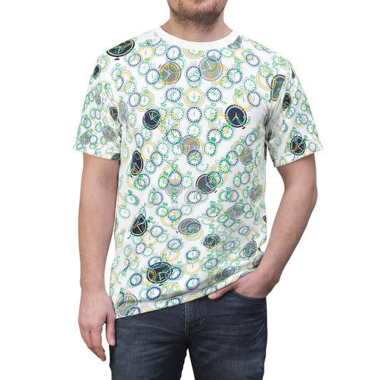 Colorful Timepiece "All Over Print" Unisex Cut & Sew T-Shirt