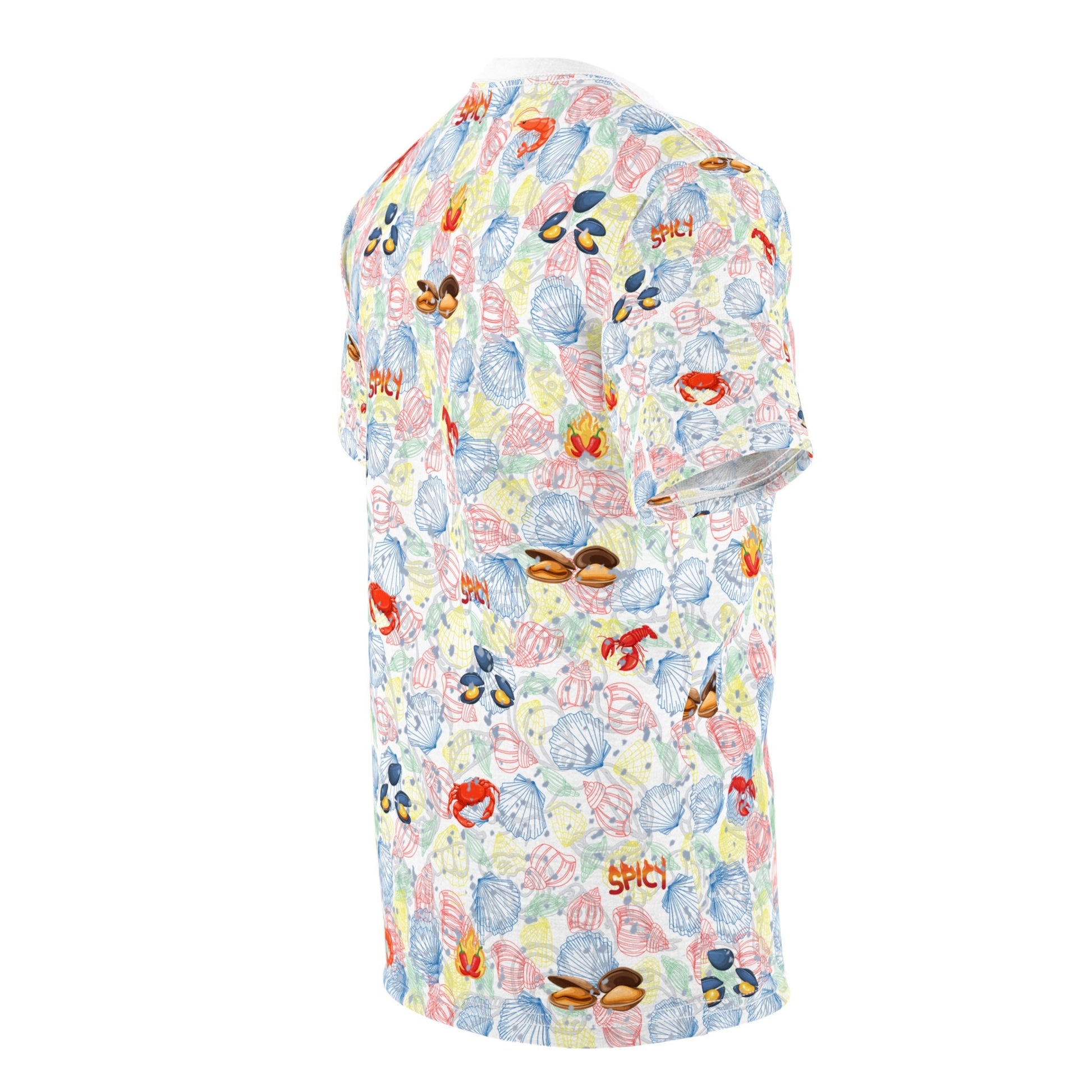 Brilliant Mouthwatering Seafood "All Over Print" Unisex Cut & Sew T-Shirt