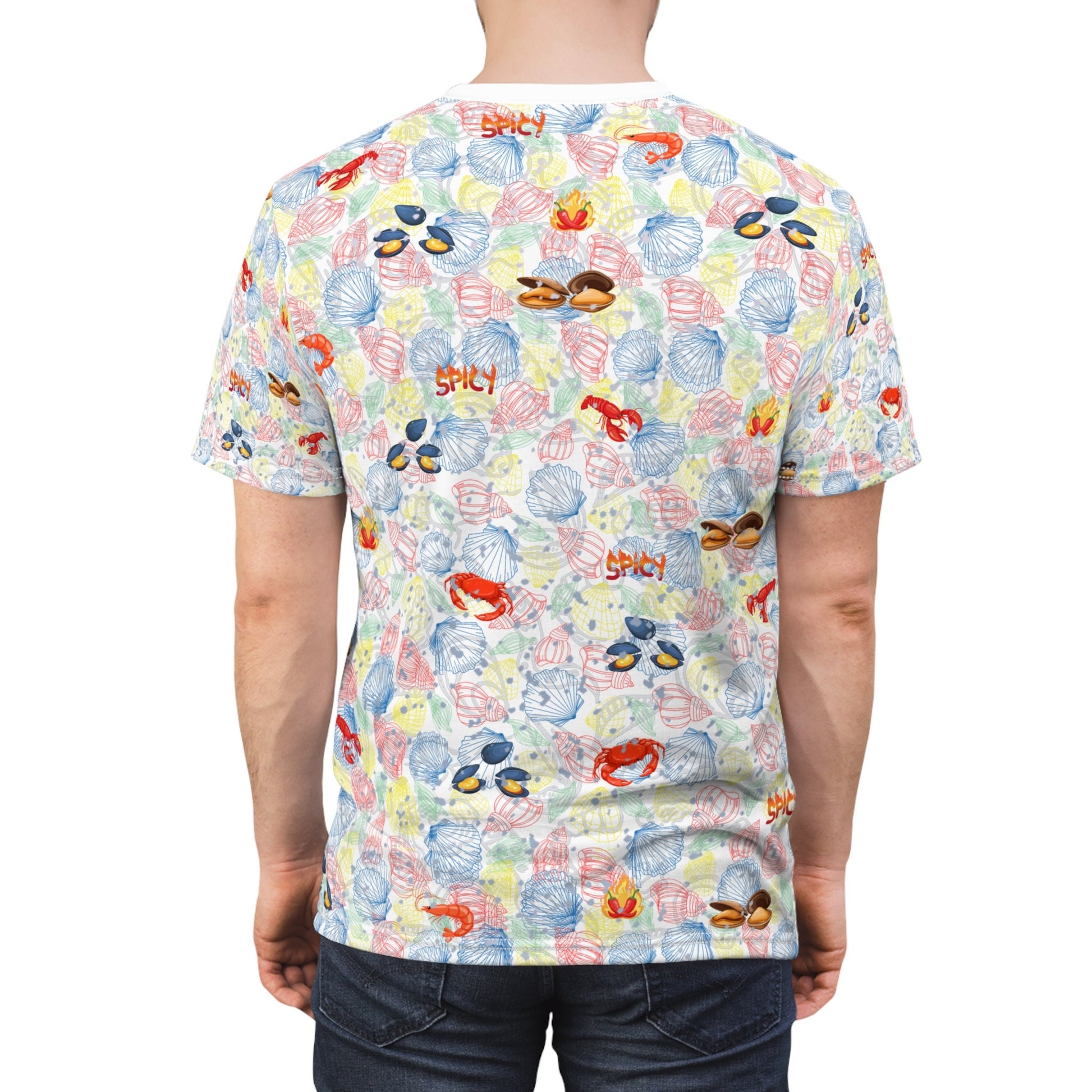 Brilliant Mouthwatering Seafood "All Over Print" Unisex Cut & Sew T-Shirt
