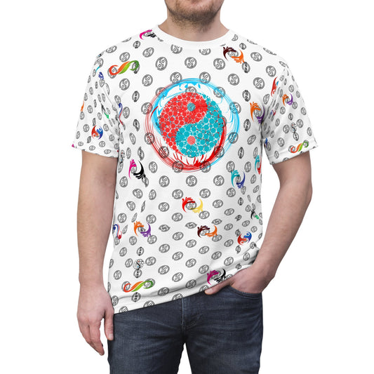 Colorful Universal Yin And Yang "All Over Print" Unisex Cut & Sew T-Shirt