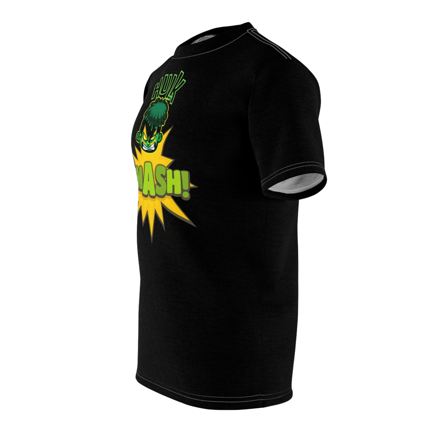 Black "Hulk Smash" All Over Print Unisex Cut & Sew T-Shirt