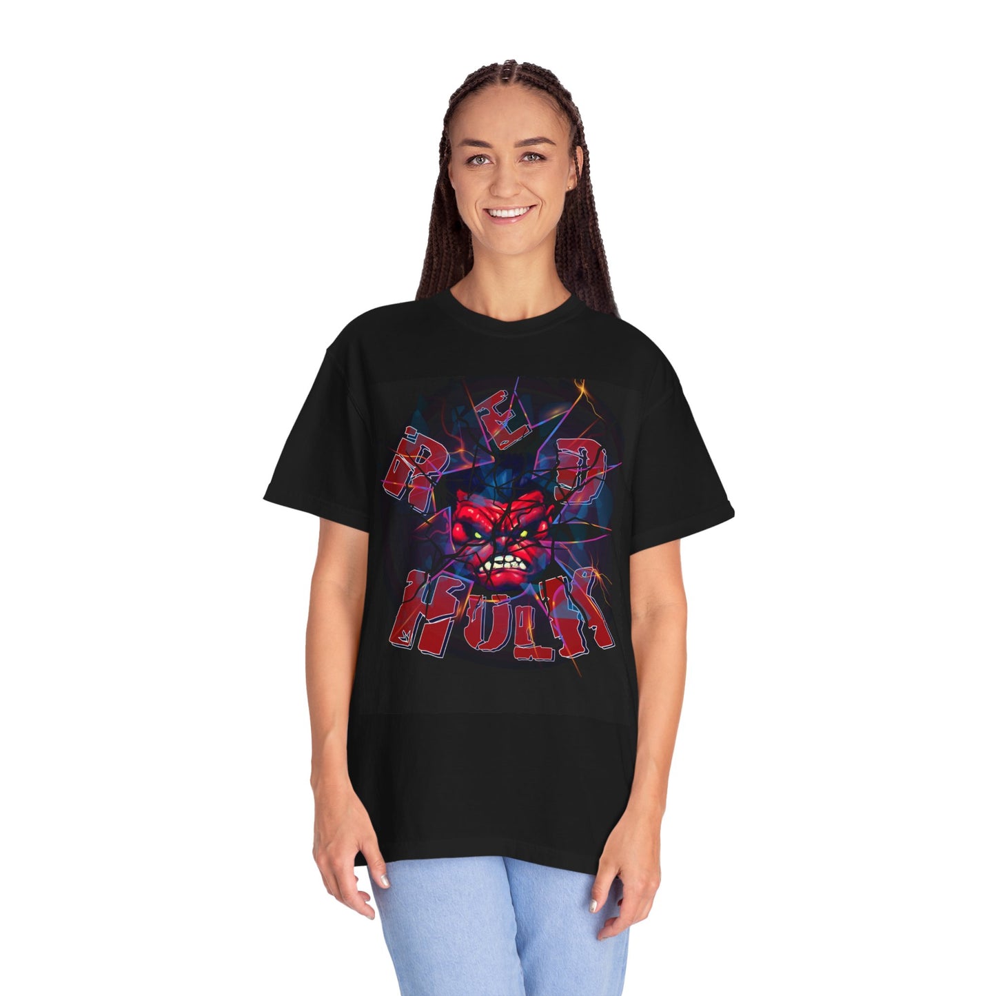 Red Hulk "Shattering Glass" Comfort Colors T-Shirt Design