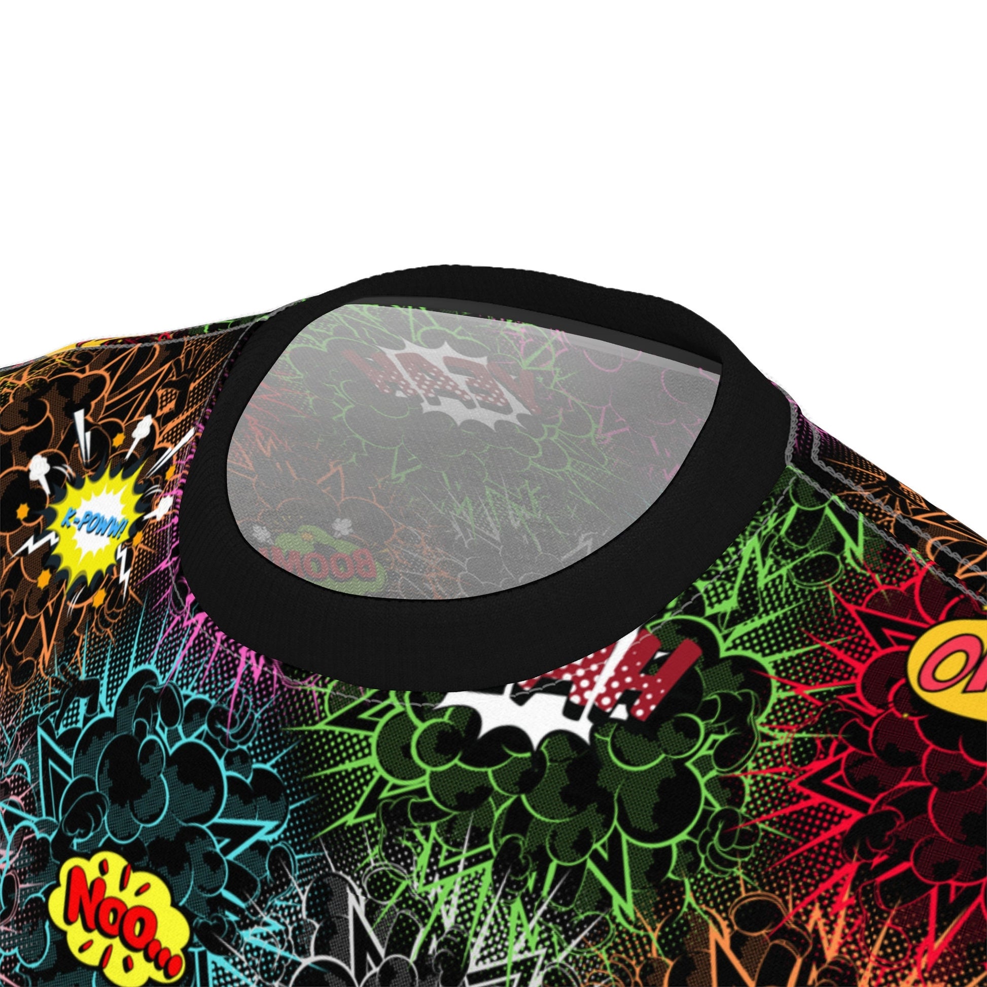 Dark Whimsical Comic Book Speech Bubbles Unisex T-Shirt Unisex Cut & Sew T-Shirt (AOP)