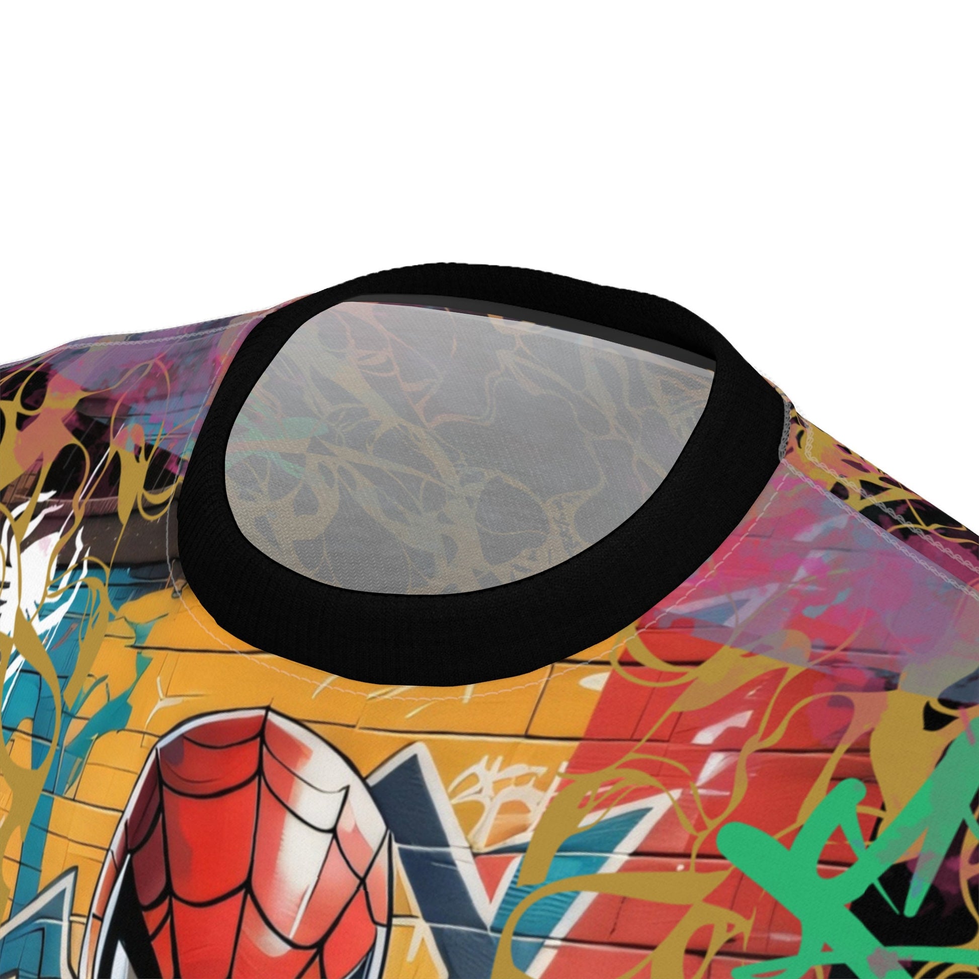 Wild-Edgy Spidey Graffiti Theme "All Over Print" Unisex Cut & Sew T-Shirt